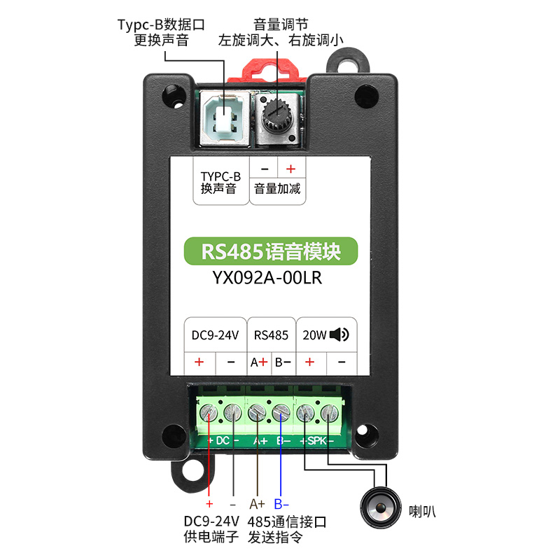 优德88RS485语音？閙odbus和谈导轨装置工业报警？閅X092A00LR